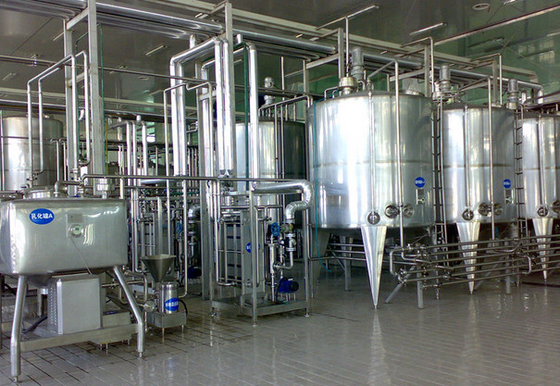 SUS304/316 özel 500-5000L/H bitki sütü işleme hattı tam Soya/badem sütü üretim hattı PLC ile süt makinesi