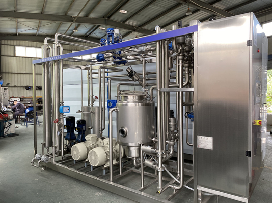 0.5-20t / h Zencefil / Salata / Kale İşleme Hatı Pasterizasyon Makinesi için Özel Pasterizer PLC ile SUS304 / 316