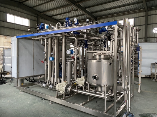 Özel 500-20000 L/H Pasterizer Portakal / Elma / hindistancevizi suyu işleme hattı Pasterizasyon Makinesi için