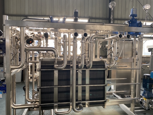 0.5-20t / h Zencefil / Salata / Kale İşleme Hatı Pasterizasyon Makinesi için Özel Pasterizer PLC ile SUS304 / 316