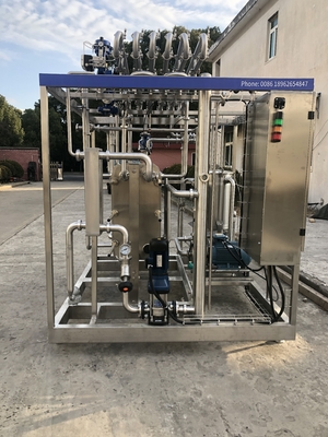 Özel 500-20000 L/H Pasterizer Portakal / Elma / hindistancevizi suyu işleme hattı Pasterizasyon Makinesi için
