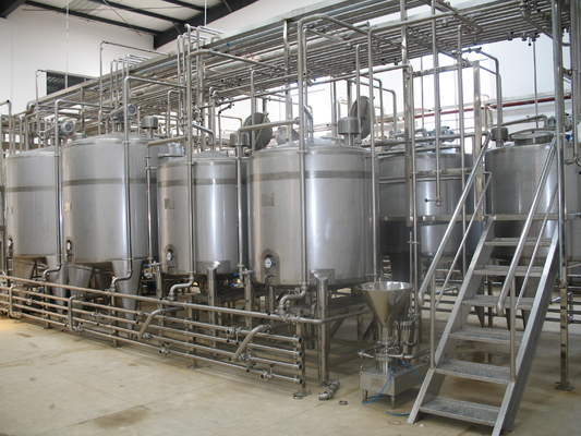 0.5-2T/H Pastörizasyonlu Süt İşleme Hatı Özel Makine Dayanıklı Malzeme SUS304/316