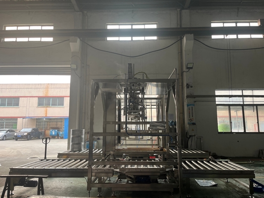 Çifte Başlı Özel 20-1000L BID Torba İçin Tüp Aseptik Doldurucu PLC SUS304 / 316 ile Meyve suyu / Marmelada / Pulp Ton Kutusu Doldurma Makinesi