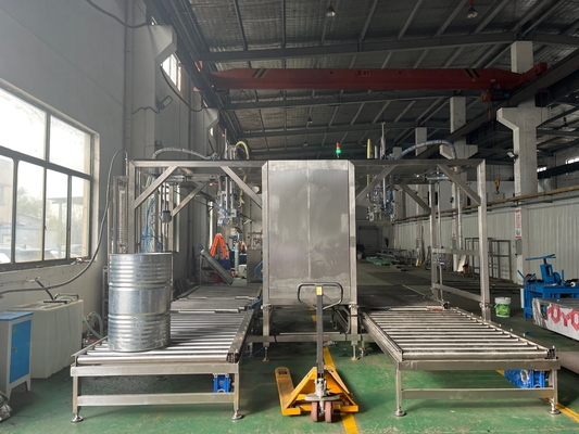 Çifte Başlı Özel 20-1000L BID Torba İçin Tüp Aseptik Doldurucu PLC SUS304 / 316 ile Meyve suyu / Marmelada / Pulp Ton Kutusu Doldurma Makinesi