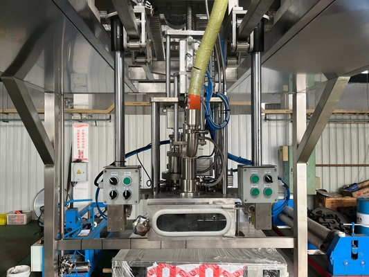 Çifte Başlı Özel 20-1000L BID Torba İçin Tüp Aseptik Doldurucu PLC SUS304 / 316 ile Meyve suyu / Marmelada / Pulp Ton Kutusu Doldurma Makinesi