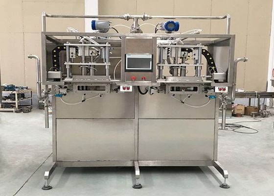 SUS304/316 Tek başlı veya çift başlı aseptik dolgu makinesi 1-220L aseptik poşet yağı/yoğurt/sosu dolgu makinesi için PLC ile