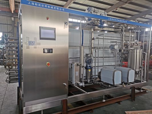 Meyve Püresi için Yeni Otomatik Tubular UHT Pasterizer Sterilizasyon Makinesi Mike Endüstriyel Ekipman 1 Yıllık PLC Garanti ile